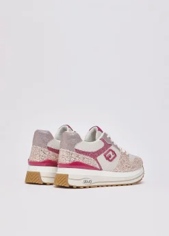 Sneakers platform full glitter