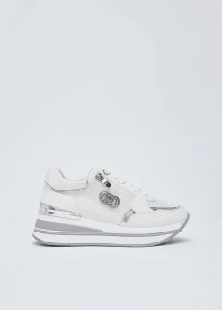 Sneakers platform in mesh