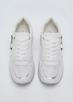 Sneakers platform in mesh