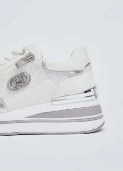 Sneakers platform in mesh
