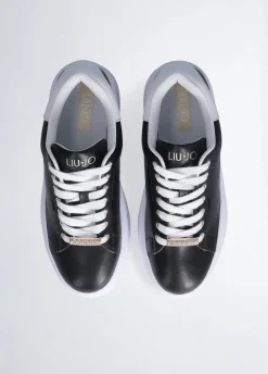 Sneakers platform in pelle