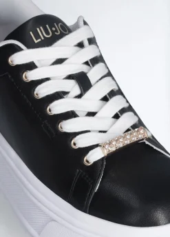 Sneakers platform in pelle