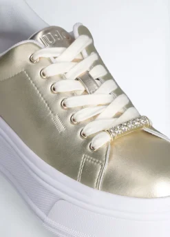Sneakers platform in pelle