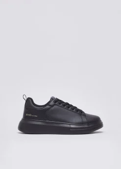 Sneakers platform in pelle