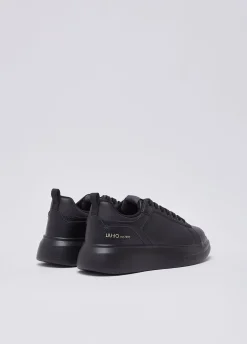 Sneakers platform in pelle