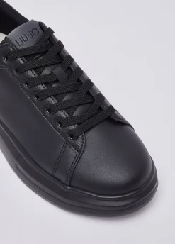 Sneakers platform in pelle
