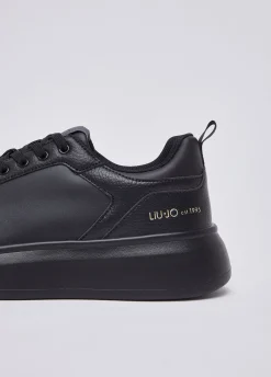 Sneakers platform in pelle