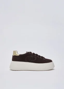 Sneakers platform in suede