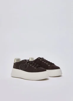 Sneakers platform in suede