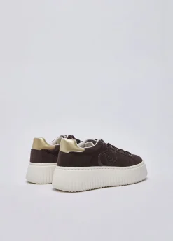 Sneakers platform in suede