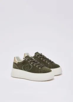 Sneakers platform in suede