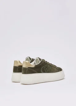 Sneakers platform in suede