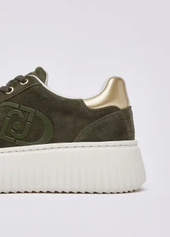 Sneakers platform in suede