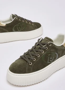 Sneakers platform in suede