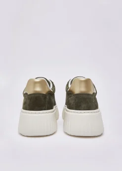 Sneakers platform in suede