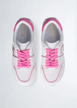 Sneakers platform in suede e mesh