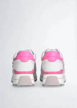 Sneakers platform in suede e mesh