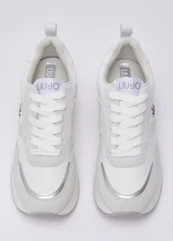 Sneakers platform in suede e pelle