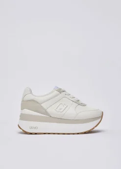 Sneakers super platform effetto pitone