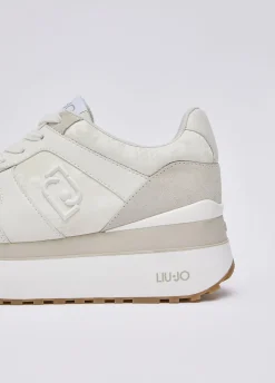 Sneakers super platform effetto pitone