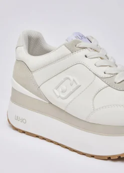 Sneakers super platform effetto pitone