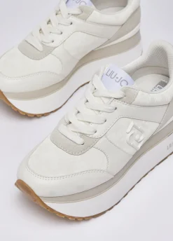 Sneakers super platform effetto pitone