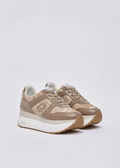 Sneakers super platform effetto pitone