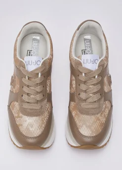 Sneakers super platform effetto pitone
