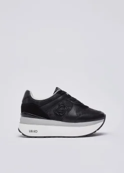 Sneakers super platform effetto pitone