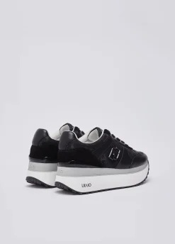 Sneakers super platform effetto pitone