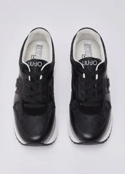 Sneakers super platform effetto pitone