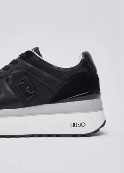 Sneakers super platform effetto pitone