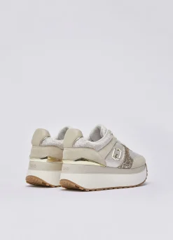 Sneakers super platform effetto velluto