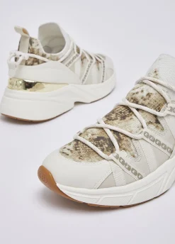 Sock-sneakers con stampa pitone