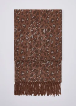 Stola jacquard con logo