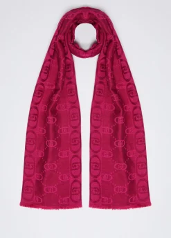 Stola jacquard con logo