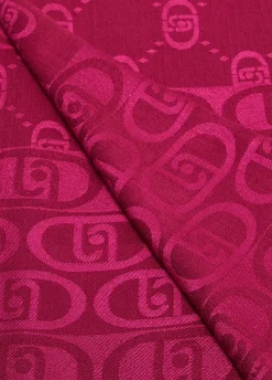 Stola jacquard con logo