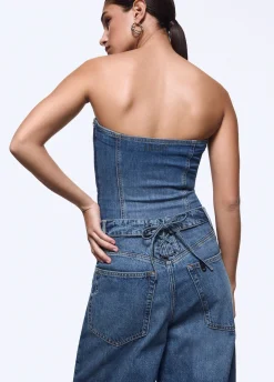 Top bustier in denim
