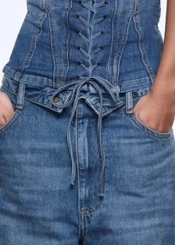 Top bustier in denim