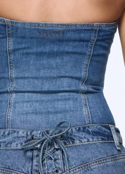 Top bustier in denim