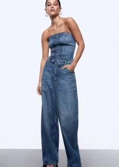 Top bustier in denim