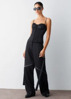 Top bustier in raso