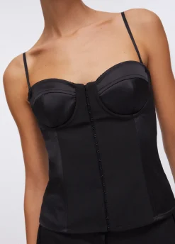 Top bustier in raso