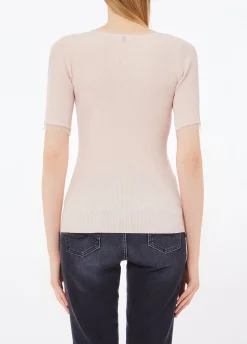 Top con inserti in tulle