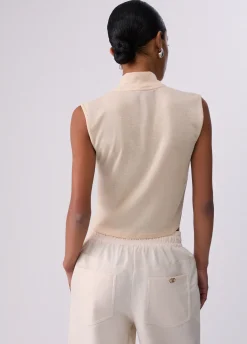 Top con mezza zip