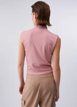 Top con mezza zip