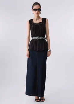 Top con pizzo