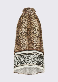 Top con stampa animalier