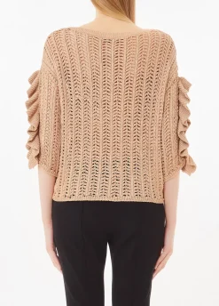 Top crochet con rouches