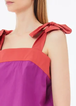 Top in cotone con fiocchetti